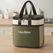 Portable lunch bag food insulated box Waterproof shoulder strap insulated box, hand-held lunch box bag, fresh aluminum DH - Luxe Ladies Moda