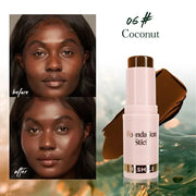 Facial Stick Foundation Full Coverage Dark Skin Foundation Makeup Lasting Oil-control Concealer Base Cream Matte Natural Primer - Luxe Ladies Moda