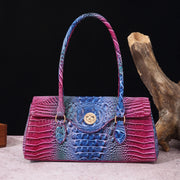 Multicolor Crocodile Pattern Fashion Handheld Stick Bag Large Capacity One Shoulder Underarm Bag Women's Luxury Handbag - Luxe Ladies Moda