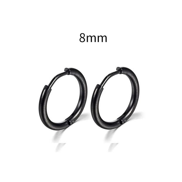 Simple Stainless Steel Small Hoop Earrings for Women - Luxe Ladies Moda