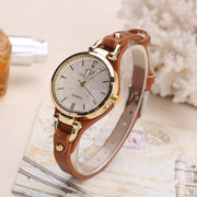 High Quality Women Watch Leather Strap Quartz Watches Ladies Casual Wristwatches Clock