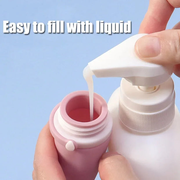 Soft Silicone Travel Bottles – 30ml, 60ml, 90ml Empty Containers for Shampoo, Lotion & Shower Gel - Luxe Ladies Moda