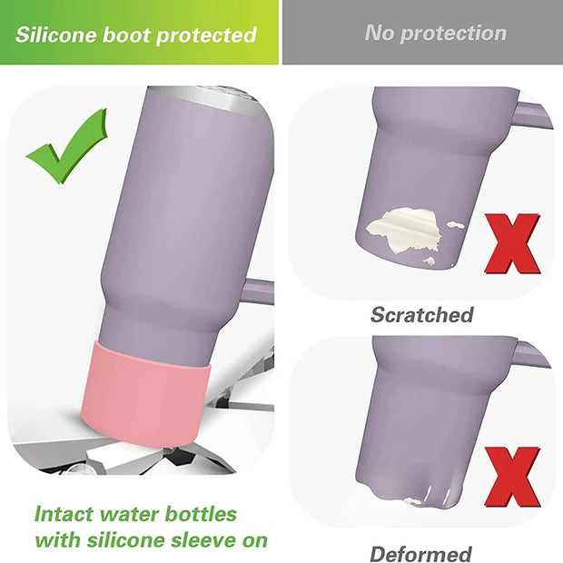 7.5cm Silicone Boot Bottom Sleeve Cover for Stanley 40oz Tumbler Quencher Adventure and Ice Flow Flip 30 Oz 20 Oz Water Bottle - Luxe Ladies Moda