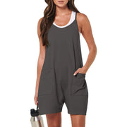 Jumpsuits For Women Summer Casual Sleeveless Adjustable Shoulder Strap Loose Rompers Women's Fashion Comfy Overalls Pants Shorts - Luxe Ladies Moda