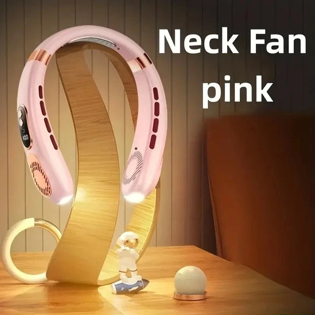 Portable Neck Fan,4000 mAh Cooling Airflow 5 Speeds Adjustable Bladeless Fan Hands Free Personal Wearable Rechargeable Battery - Luxe Ladies Moda