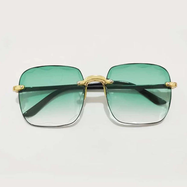 Sunglasses For Women ladies Rimless Sun glasses Diamond cutting Lens Brand Designer Ocean Shades Vintage female glasses eyewear - Luxe Ladies Moda