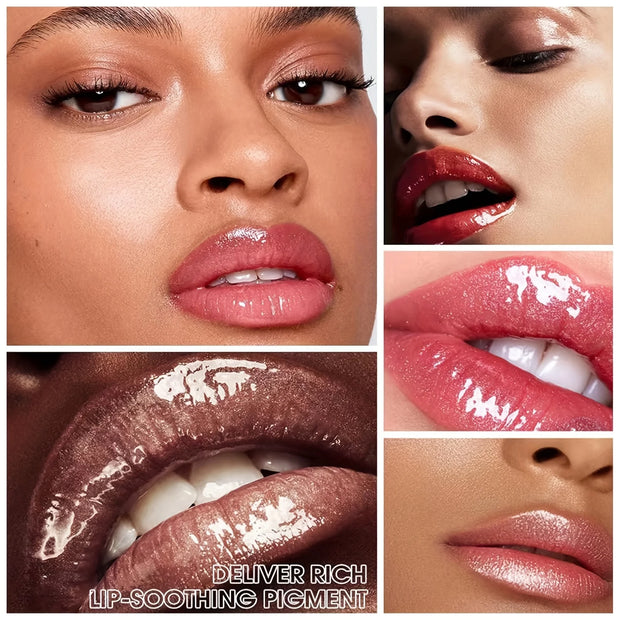 Beauty Moisturizing Lip Gloss with Shimmer - Hydrating Liquid Lip Shine Oil for Adult, Nourishing 3D Effect, Long-Lasting - Luxe Ladies Moda