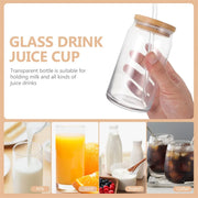 Mason Jar Coffee Mug with Straw & Lid – Iced Coffee, Juice, Beverage, Cocktail