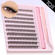 Eyelash Clusters Kit DIY Lash Extension Kit Lash Bond And Seal And Eyelash Tweezers With Waterproof Strong Hold - Luxe Ladies Moda