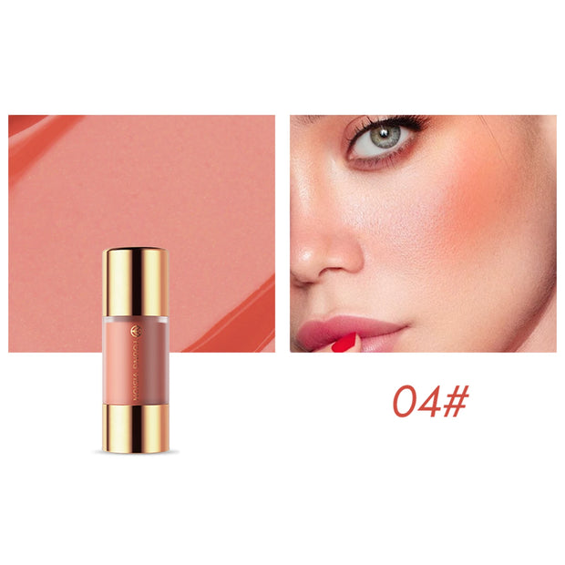 8 colors long-lasting Bottom press moisturizing easy makeup blush pencil solid creamy Liquid blusher - Luxe Ladies Moda