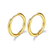Simple Stainless Steel Small Hoop Earrings for Women - Luxe Ladies Moda