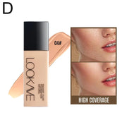 LOOKAVE Liquid Foundation Long Lasting Full Coverage Natural Matte Liquid Foundation Moisturizing Concealer CC Cream Base Makeup - Luxe Ladies Moda