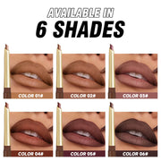 Matte 6-colors Lip Liner Pencil Bevel Design Nib Lip Contour Lipstick Nude Brown Lipstick Pencil Natural Lasting Lipliner Makeup - Luxe Ladies Moda