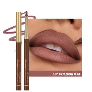 Matte 6-colors Lip Liner Pencil Bevel Design Nib Lip Contour Lipstick Nude Brown Lipstick Pencil Natural Lasting Lipliner Makeup - Luxe Ladies Moda