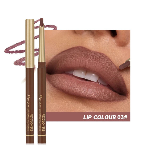Matte 6-colors Lip Liner Pencil Bevel Design Nib Lip Contour Lipstick Nude Brown Lipstick Pencil Natural Lasting Lipliner Makeup - Luxe Ladies Moda