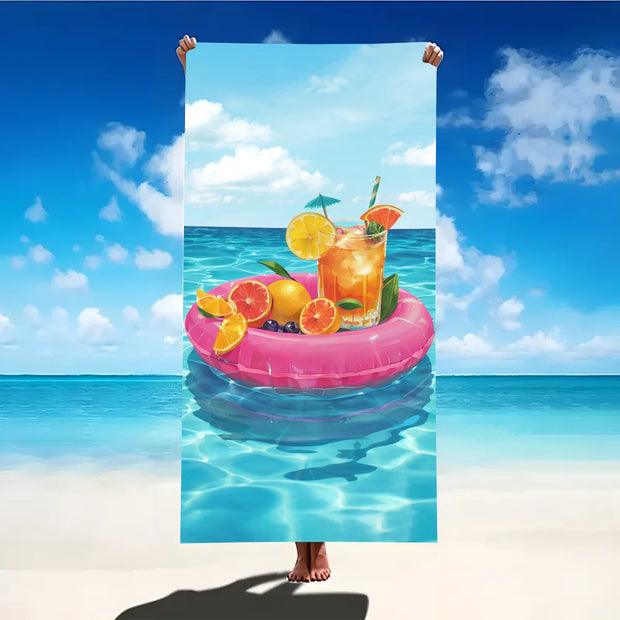 Print Sea Beach Towel Quick-Dry Washable Beach Towels Sandproof Portable Beach Towels For Travel Swimming Camping Beach - Luxe Ladies Moda