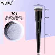 Flat Top Foundation Makeup Brushes Flat Angled Synthetic Hair Face Contour Foundation Liquid Cream Bronzer Buffing Makeup Tool - Luxe Ladies Moda