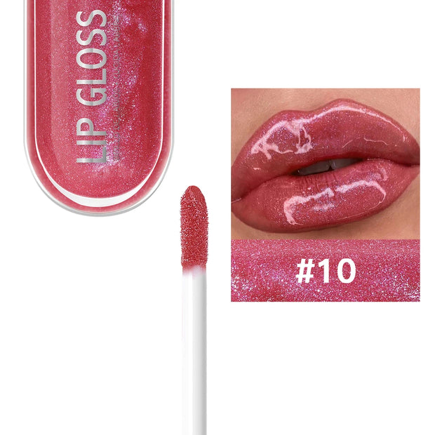 Glitter Lip Gloss Long Lasting Diamond Pearlescent Metallic Liquid Lipstick Moisturizing Lip Glaze Cosmetics - Luxe Ladies Moda