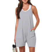Jumpsuits For Women Summer Casual Sleeveless Adjustable Shoulder Strap Loose Rompers Women's Fashion Comfy Overalls Pants Shorts - Luxe Ladies Moda
