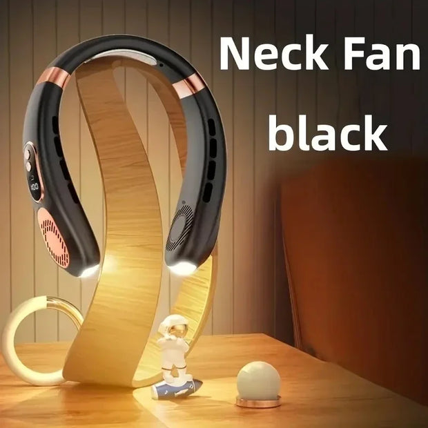 Portable Neck Fan,4000 mAh Cooling Airflow 5 Speeds Adjustable Bladeless Fan Hands Free Personal Wearable Rechargeable Battery - Luxe Ladies Moda