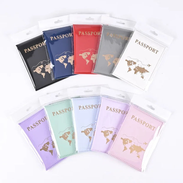 Simple New Passport Cover Case Fashion Credit Card Holder Wallet Pouch Women Men Travel Wedding Passport Covers Holder - Luxe Ladies Moda
