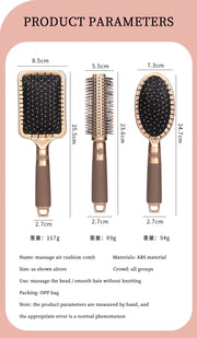 Hair Care Scalp Massage Airbag Comb Detangling Brush Detangler Hairbrush for Dry Wet Curly Hair Anti Static Hairdressing