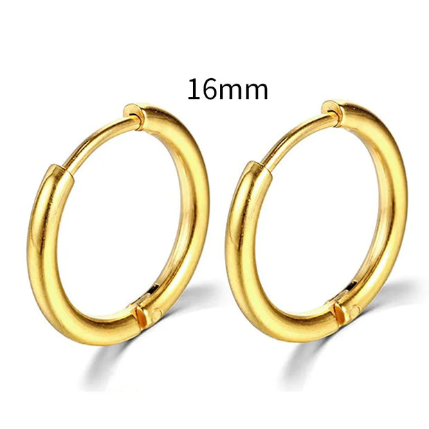 Simple Stainless Steel Small Hoop Earrings for Women - Luxe Ladies Moda