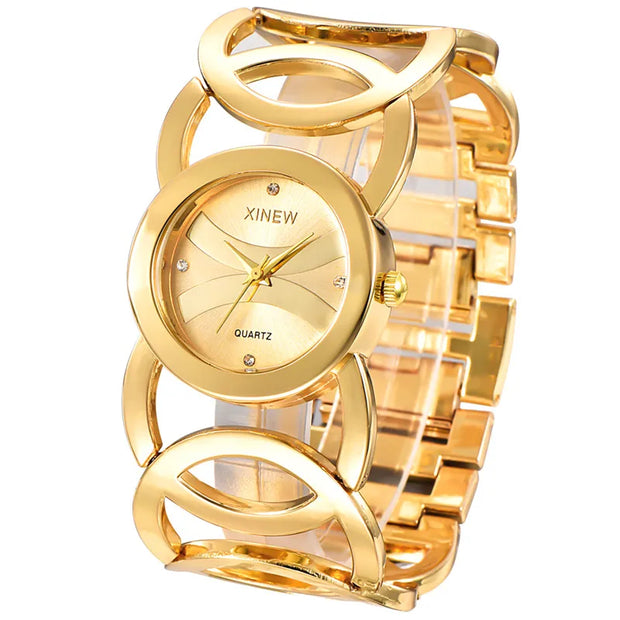 Women Watches Ladies Casual Golden Quartz Bracelets Watch - Luxe Ladies Moda