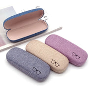 Fashion Glasses Case Hard Shell Linen Fabrics Eyewear Cases Cover Protective for Men Women Sunglasses Eyeglasses Glasses Box - Luxe Ladies Moda