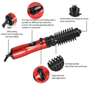 3 in 1 Rotating Hair Dryer Electric Comb Hair Straightener Brush Dryer Brush Hot Air Comb Negative Ion Hair Styler Comb - Luxe Ladies Moda
