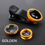 1 Set 3In1 Mobile Phone Fish Eye+Wide Angle+Macro Lightweight Camera Lens With Clip Universal Cell Phone Lens For iPhone - Luxe Ladies Moda