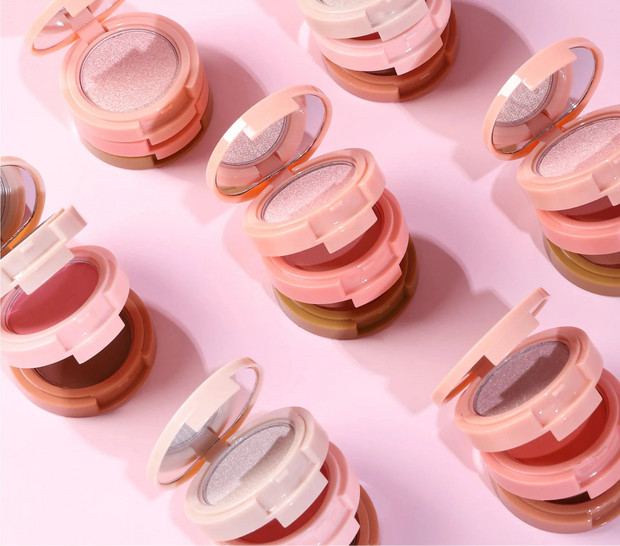 3 In 1 Matte Highlighter Contouring Blush Palette Pearly Shiny Eyeshadow Multifunctional Face Makeup Palette Female Cosmetic
