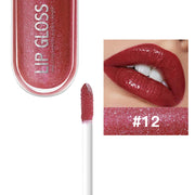 Glitter Lip Gloss Long Lasting Diamond Pearlescent Metallic Liquid Lipstick Moisturizing Lip Glaze Cosmetics - Luxe Ladies Moda