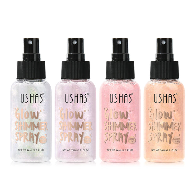 Body highlight spray, quick-drying and non-sticky, liquid glitter highlighter, long-lasting gloss - Luxe Ladies Moda