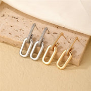 Retro Double Loop Design Drop Earrings Gold Color Geometric Round Hoop Earrings for Women Girls Punk Hip Hop Fashion Jewelry - Luxe Ladies Moda