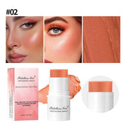 Blush Contour Highlighter Stick for Cheeks Eyes Lip Lightweight Dewy Finish Blush Stick Contour Natural Blusher Stick Makeup Set - Luxe Ladies Moda