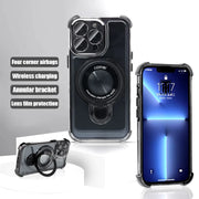 New Strong Magsafe Magnetic Ring Stand for iPhone 16 15 14 13 11 12 Pro Max Plus Military Shockproof Slim Plating Clear Cover - Luxe Ladies Moda