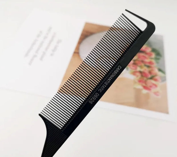 Professional Hair Tail Combs Stainless Steel Salon Cut Styling Comb Spiked Hair Care Styling Tools Barber Accessories Fine Teeth