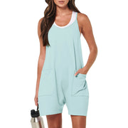 Jumpsuits For Women Summer Casual Sleeveless Adjustable Shoulder Strap Loose Rompers Women's Fashion Comfy Overalls Pants Shorts - Luxe Ladies Moda