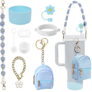 9PCS Cup Accessories Set Water Bottle Handle Strap Coin Purse Silicone Cup Boot Straw Cover for Stanley Cup 30oz & 40oz Tumbler - Luxe Ladies Moda