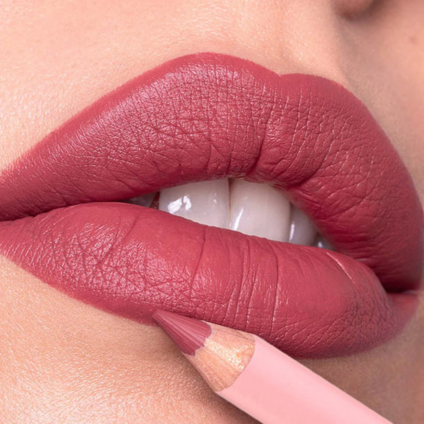 "Waterproof Matte Lip Liner | 12-Color Wooden Lip Contour Pencil" - Luxe Ladies Moda