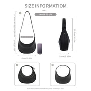 Women's dumpling bag, crossbody bag, shoulder bag, PU leather handbag, moon bag