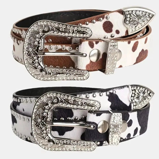 Women's Retro Casual Trend Carved Buckle Belt For Women Men,Punk Style Rivet Y2k Belt - Luxe Ladies Moda
