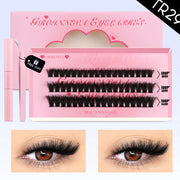 Lash Clusters Set Mixed Tray Lashes Kit Fluffy Individual Lashes Extension with Lash Bond and Seal At Home Makeup - Luxe Ladies Moda