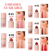 Liquid Blush Set with Sponge Tip Easy to Wear High Pigment Long Lasting Makeup Blusher For Cheek And Lip Gift Box Kit - Luxe Ladies Moda