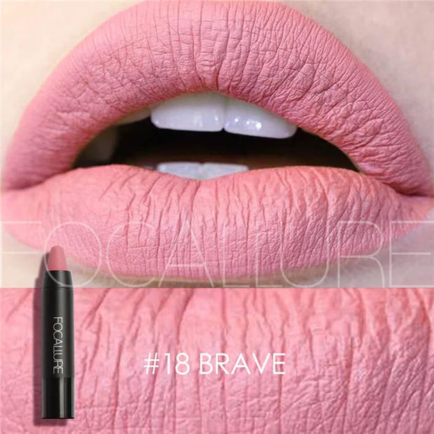 Matte Lipstick 19 Colors Waterproof Matte Lipsticks Soft Texture Lip Stick Cosmetic Sext Red Nude Lip Makeup Batom
