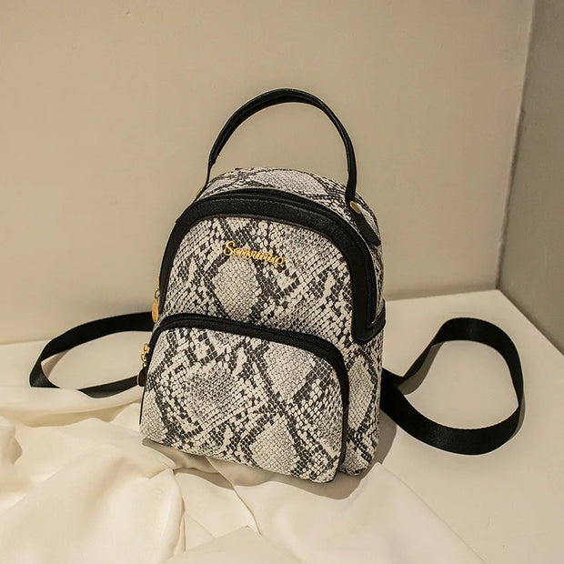 Women Mini Backpack Printed Cow Pattern Backpacks Simple Casual Student Bookbags Traveling Boin Purse Backpacks - Luxe Ladies Moda