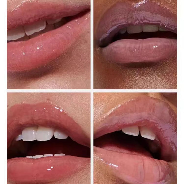 1 pcs Soft Tube Mirror Lip Gloss Lip Oil Nude Brown Plumping Lip Gloss Moisturising Transparent Lipgloss Beauty Cosmetics Makeup - Luxe Ladies Moda