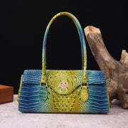 Multicolor Crocodile Pattern Fashion Handheld Stick Bag Large Capacity One Shoulder Underarm Bag Women's Luxury Handbag - Luxe Ladies Moda