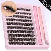 Eyelash Clusters Kit DIY Lash Extension Kit Lash Bond And Seal And Eyelash Tweezers With Waterproof Strong Hold - Luxe Ladies Moda